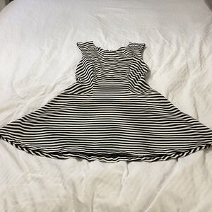 Free People Black and White Striped Dress